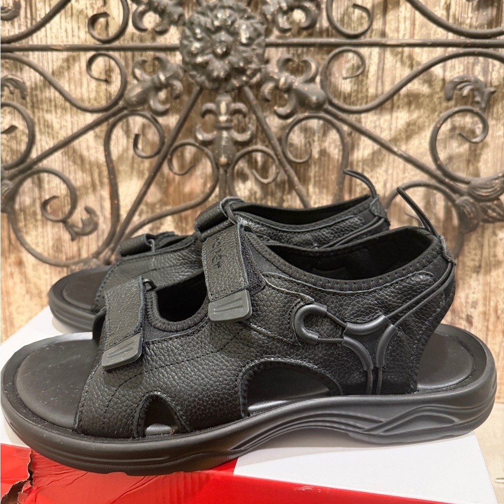 Propet Men's  Sandals 12  Orthopedic Fisherman shoe Walking surfwalker leather
